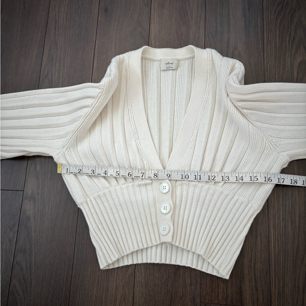 ARITZIA Wilfred Thais Cardigan Oyster White SMALL - Picture 12 of 14